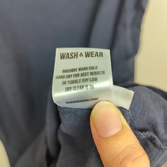 Buck Mason T-Shirt Mens XL Navy Blue Short Sleeve Crewneck Made in LA FLAWED - Picture 7 of 8